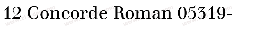 12 Concorde Roman 05319字体转换